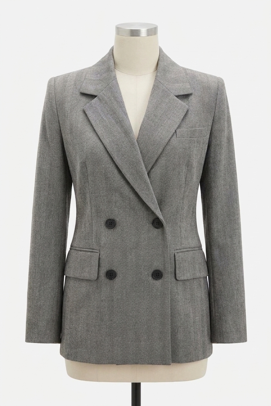 NEW THE KOOPLES herringbone jacket in grey